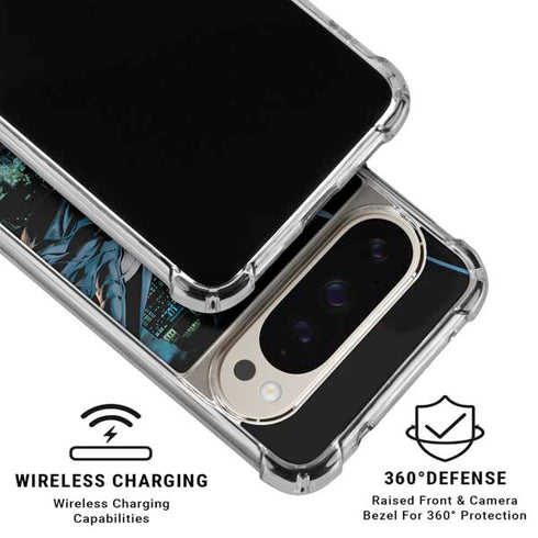 DC Comics Batman All Star Batman & Robin, The Boy Wonder Action Pose Art BY Jim Lee Pixel 9/9 Pro Clear Case